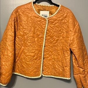 Women's Quilted Rust Orange Jacket